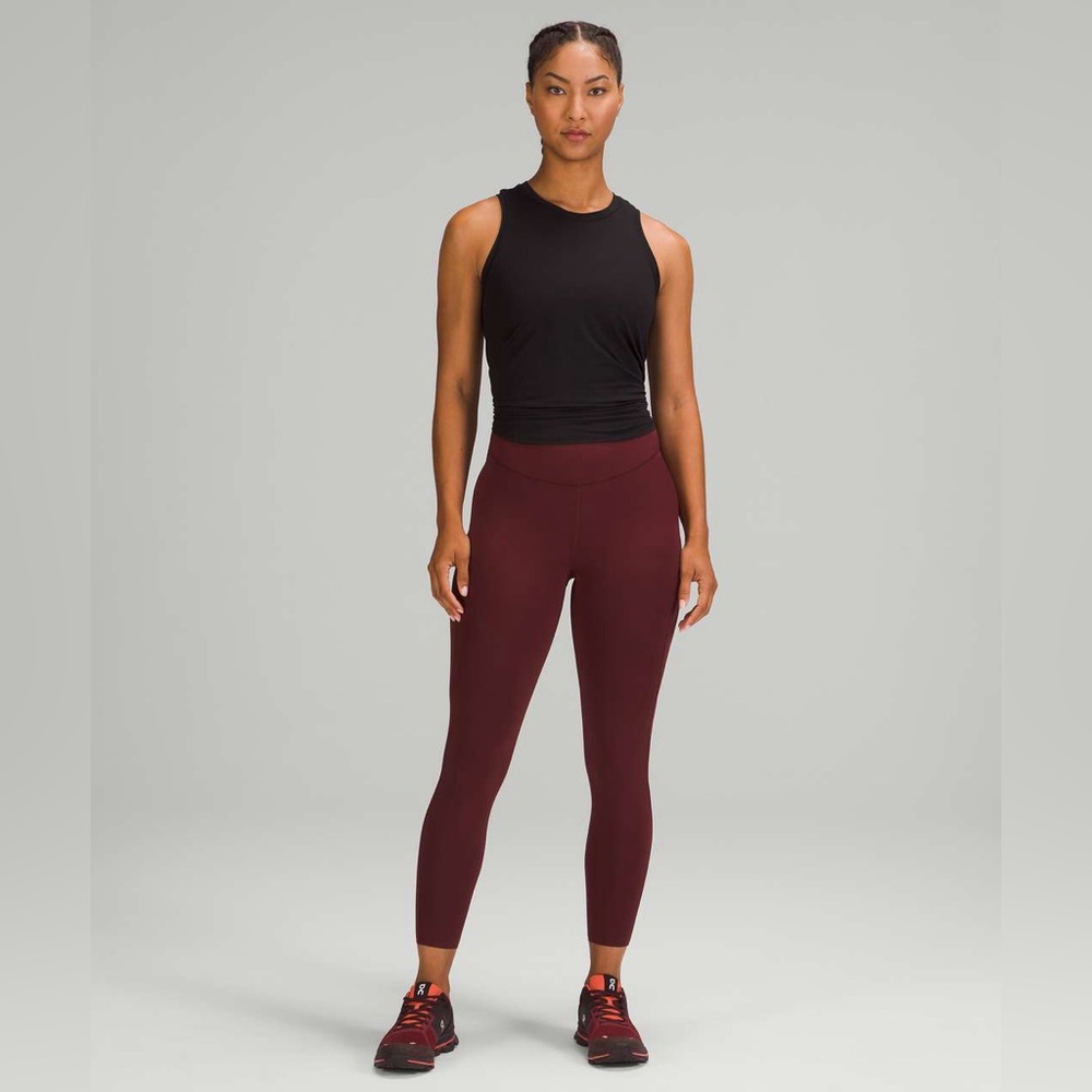 Lululemon Base Pace High Rise Tight in Merlot Red